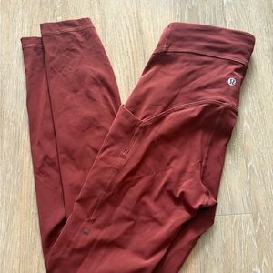 Lululemon Athletica Deep Red Leggings